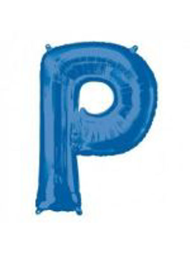Picture of BLUE LETTER P FOIL BALLOON
